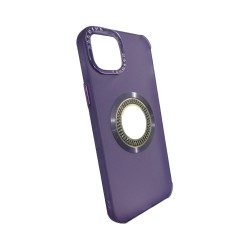 Funda de Silicona con Diamond Designe para Apple iPhone 15 Purpura